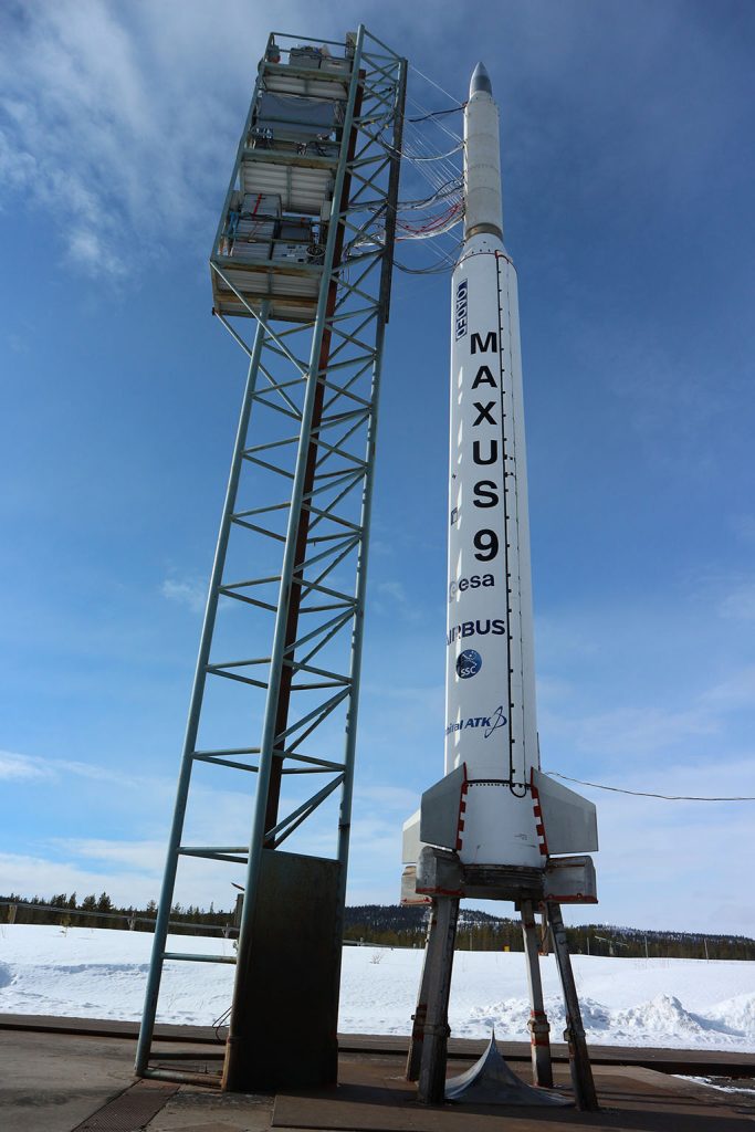 MAXUS-9 rocket at launchpad
